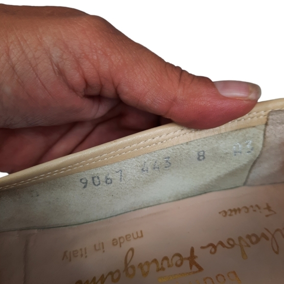 Salvatore Ferragamo Boutique‎ Tassled Loafer Pump Shoe Cream White Size 8 - Picture 5 of 11